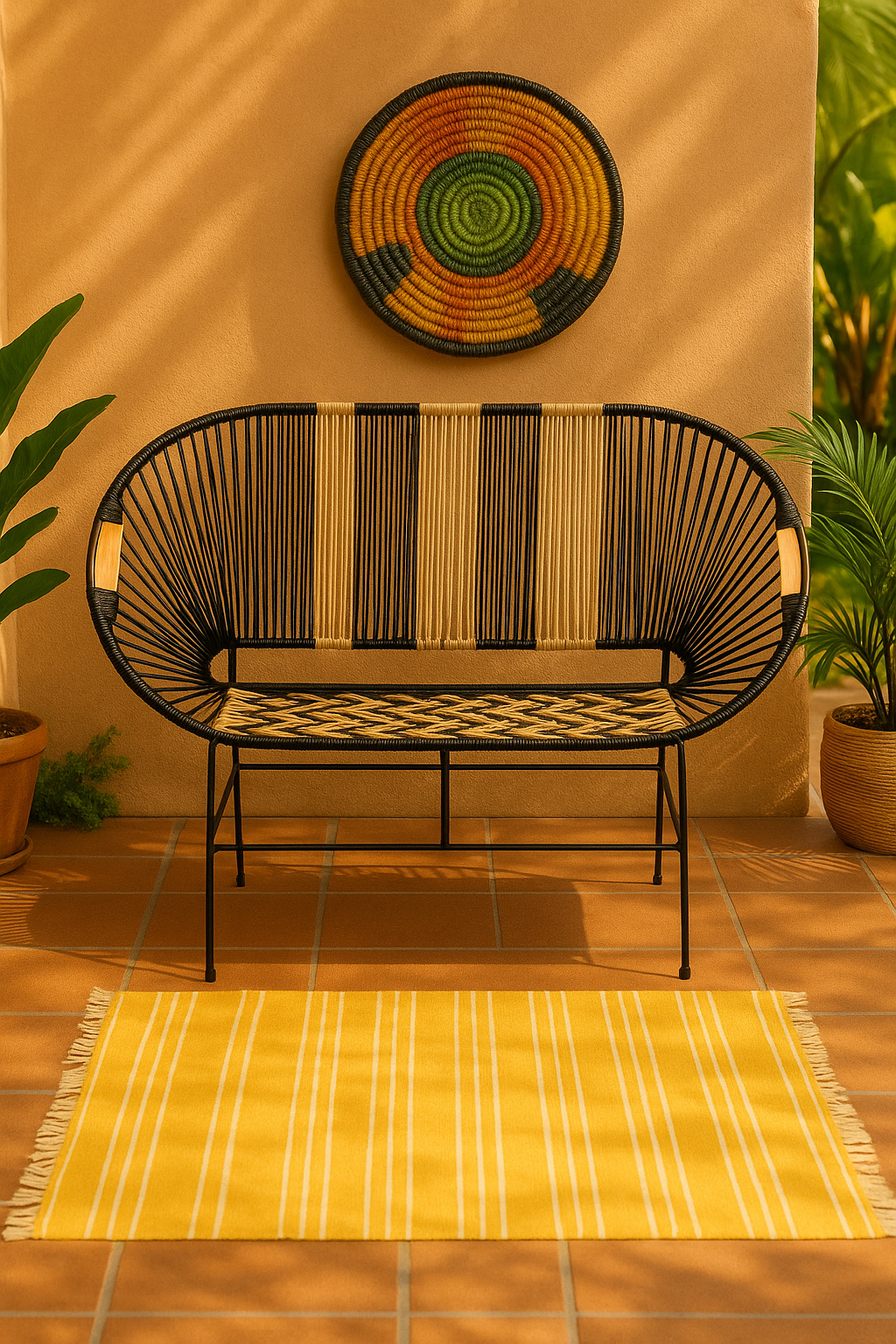 Sofa Arjano Mangle Oscuro artesanal