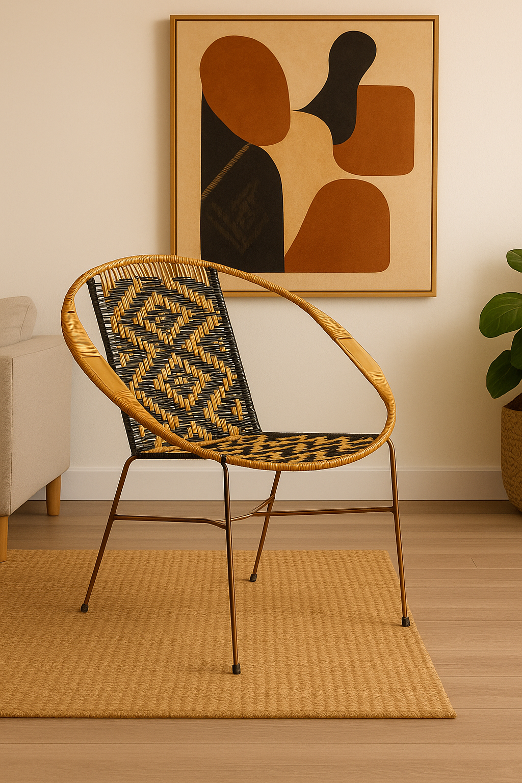 Silla Malambo Bruma Dorada artesanal